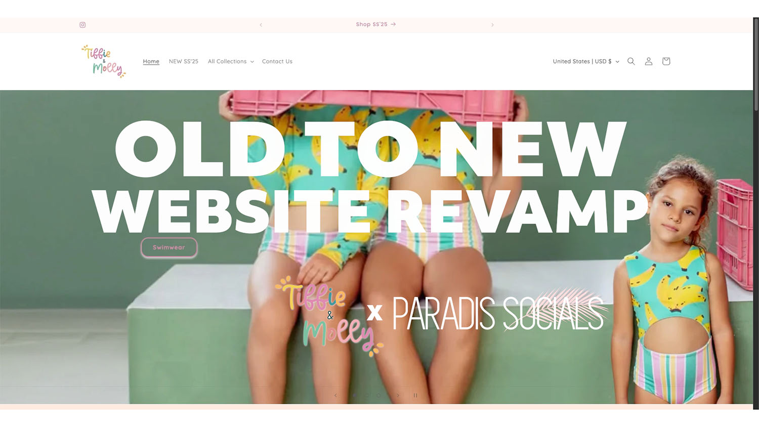 Paradissocials.com - Paradis Socials Website Rebrand for Tiffie and Molly - https://tiffieandmolly.com/